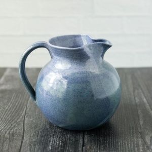 Artisan Blue Ceramic Jug -Pitcher
